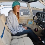 Lisa demonstrating the new seats