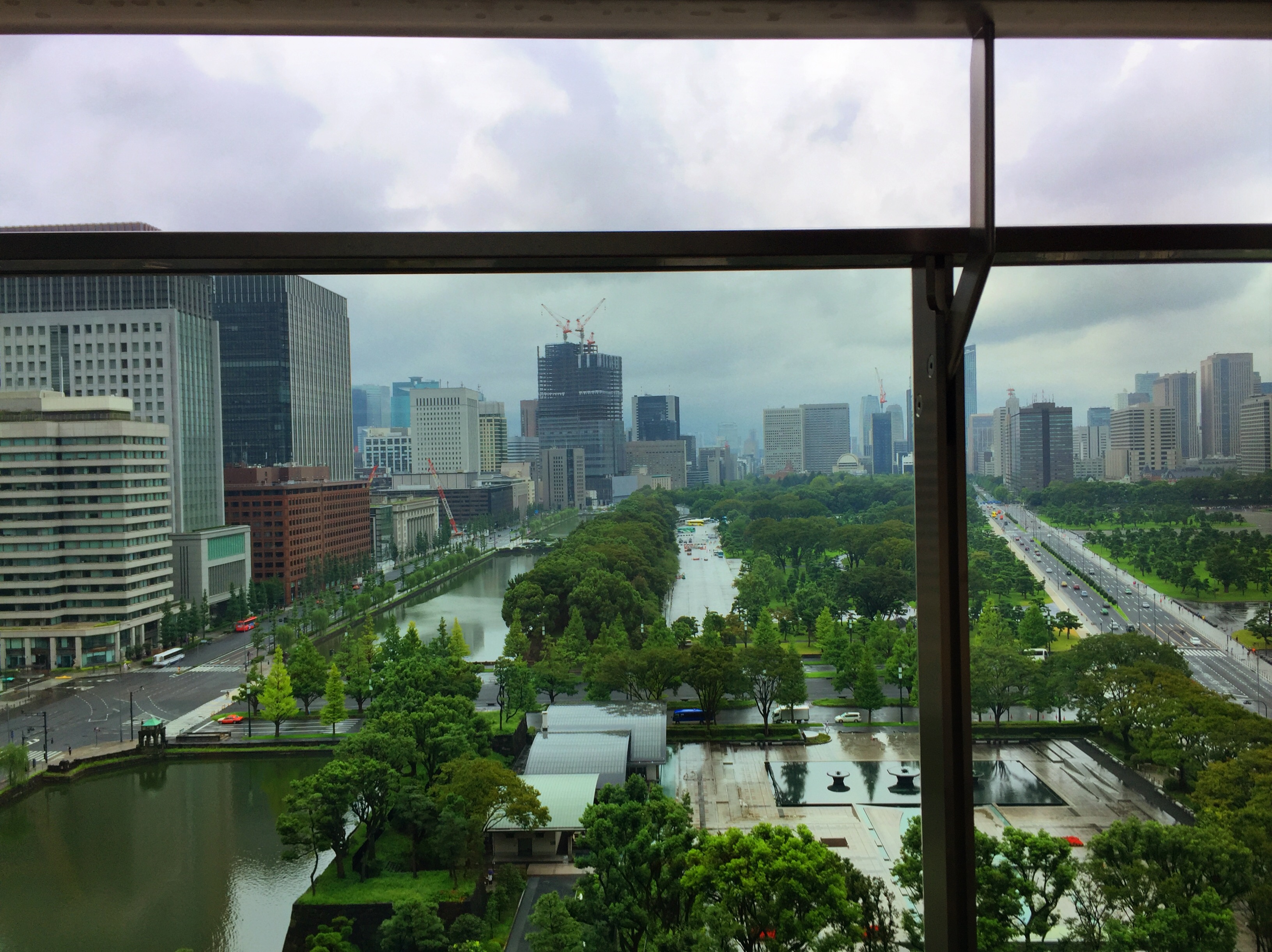 Het uitzicht van mijn hotelkamer